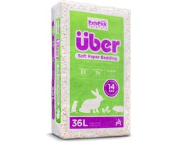 Über Bodembedekking - Versnipperd Papier, Zachte en Kleurrijke Bedding - Wit - 36 liter