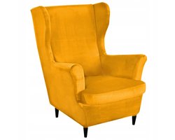 Ubieramy-meble - Hoes voor Oorfauteuil - Mustard Velours - Elastisch