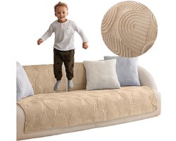 Ubieramy-meble Textured - Bankmat - Sofa Beschermer - 90x240 cm - Antislip - Beige - Reliëf Patroon