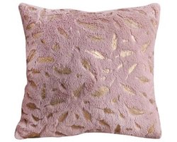 Ubieramy-meble Velvet - Kussensloop - Sierkussenhoes - 40x40 cm - Veren Patroon - Paars