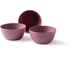 UBITE bio-based bowl (S) - set van 3 - Mineraal Paars - Ø 14 cm - kom/schaal/bak - duurzaam