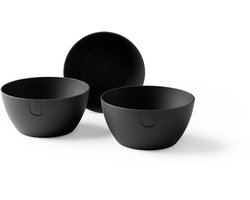 UBITE bio-based bowl (S) - set van 3 - Umber Zwart - Ø 14 cm - kom/schaal/bak - duurzaam