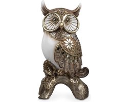 Uil - Beeld - Beeld - Polyserin - Goud  - 24cm