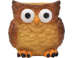 Uil Plantenpot - Dieren Bloempot - Planten Verfraaien - Handgeschilderd Design - 12 cm Hoog - Multicolor