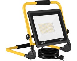 UISEBRT LED Werk Lamp - 100W - Warm Wit - IP66 Waterdicht Bouwstraal Lamp Vloeiend Licht voor Tuin Garage