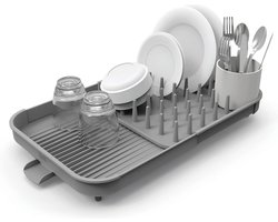 Uitbreidbaar Afdruiprek met Keukengerei Pot en Afvoer Grijs - Joseph Joseph Duo joseph joseph cutting board