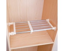 Uitbreidbaar Metalen Opbergrek - Verstelbare Organizer DIY Divider Separator voor Kast - Garderobe Kast Keuken Badkamer