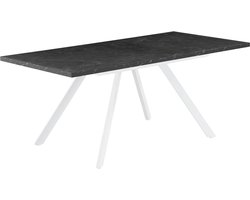 Uitbreidbare Eettafel 120-160 x 80 cm voor 4-6 Personen - Scandinavisch Industrieel Design