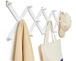 Uitbreidbare Houten Wandhanger met 14 Haken voor Kleding en Accessoires