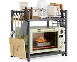 Uitbreidbare Magnetron Plank Stand 2-Laags Keukenrek voor Airfryer en Oven