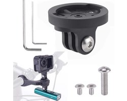 Uitbreidbare stuurhouder voor fietsen, universele adapter voor action camera's en Garmin Edge, ideaal voor verlichting en accessoires