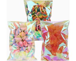 Uitdeelzakjes - 25 stuks - 13 x 18 cm - Iriserend - Uitdeelcadeaus - Traktatie voor kinderen - Transparant cellofaanzakjes