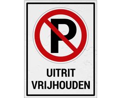 Uitrit vrijhouden bord met tekst - Sign Again - 20 x 15 cm