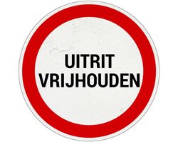 Uitrit vrijhouden bord | Sign Again materiaal | 10 cm