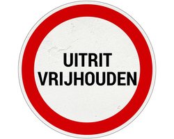 Uitrit vrijhouden bord | Sign Again materiaal | 20 cm