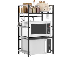 Uitschuifbaar Rek Voor De Magnetron, Opbergrek, Hoekplank Voor Keuken