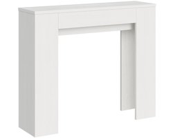 Uitschuifbare console 90x25/181 cm Slick White Ash