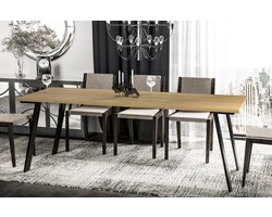 Uitschuifbare Eetkamertafel (80-125, 80-170, 80-215, 130-175, 130-220, 130-265 cm) – Stijlvol, Duurzaam en Flexibel Design