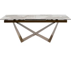 Uitschuifbare Eettafel Connesso 260x90cm wit Kare Design