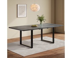 Uitschuifbare eettafel - drie lengtes - 140/180/220x80 cm - voor 6-10 personen - voor eetkamer en keuken - grijs