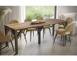 Uitschuifbare eettafel Lengte (uitschuifbaar) 130-250 cm / 130-330 cm Breedte 80 cm Hoogte 75 cm