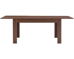 Uitschuifbare eettafel - Moderne keukentafel - Rechthoekige tafel - 2 klapbladen - Flexibel - Stevig - Eetkamer - 220x88,5cm - Walnoot