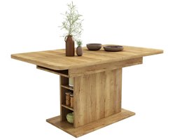 Uitschuifbare Eettafel - rechthoekige eettafel - 130x70x75cm - Multifunctioneel - Opbergruimte - vrijetijdstafel