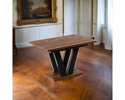 Uitschuifbare Eettafel Wotan Eiken (130-210 cm) – Stijlvol & Robuust – Verlengbaar Tafelblad – Onderhoudsvriendelijk & Krasbestendig