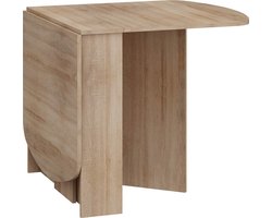 Uitschuifbare en Inklapbare Eettafel 150x80 cm Klaptafel voor Keuken of Kleine Ruimtes
