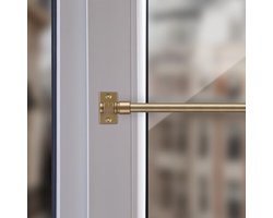 Uitschuifbare gordijnroede voor lichte gordijnen - 50 tot 225 cm in matgoud