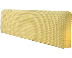 Uitschuifbare hoofdbordhoes, verdikte elastische beschermhoes, vlekbestendige hoofdbordhoes - geel