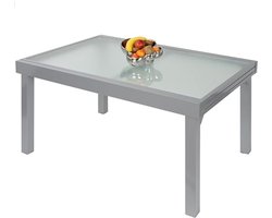 Uitschuifbare tuintafel 135-270 cm | Aluminium met glazen blad | Voor maximaal 10 personen