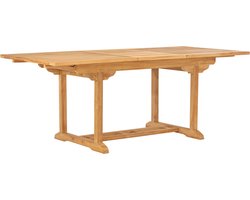 Uitschuifbare Tuintafel van Teakhout - Tuin Tafel - Tuinmeubel - Tuinmeubelen - 100 x 180 / 220 x 75 cm