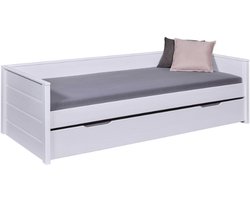 Uitschuifbed Dream The Future | 90 x 200 cm | 100% Melaminecoating | Wit - Interlink - Kajuitbedden - Wit - Melamine - Kajuitbedden - Kajuitbed