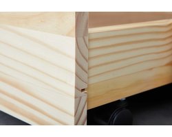 Uitschuifbed Leonie | 90 x 200 cm | 100% Melaminecoating | Kleur: Blondbruin - Interlink - Kajuitbedden - Bruin - Melamine - Kajuitbedden - Kajuitbed