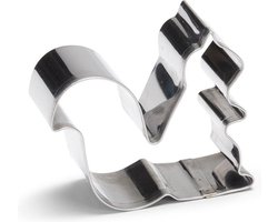 uitsteekvorm Eekhoorn 7 cm RVS zilver