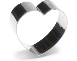 uitsteekvorm Hart 6 cm RVS zilver