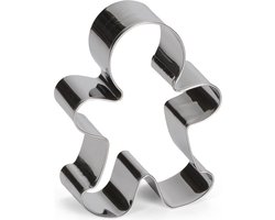 uitsteekvorm Speculaaspop 10 cm RVS zilver
