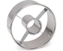 uitsteker donut en bagel 9 cm rvs zilver