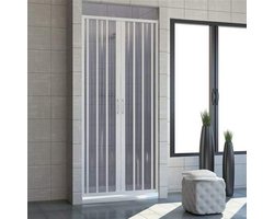 Uittrekbare Douchecabine met Vouwklep en Dubbele Deuren - 110 tot 100 cm