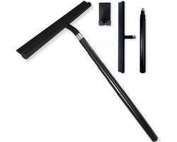 Uittrekbare Douchewisser - Douchewisser van siliconen - raamwisser met verlengstang - Uitschuifbaar 26-97cm - Wisser voor Douche en Badkamer vloer - Raamtrekker - Voor Douchedeuren, Spiegels, Ramen, Tegels, Autoruiten, Glasreiniging - Zwart