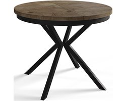 Uittrekbare Eettafel Bergo, Tafel 120-200 cm, Keukentafel, Grijs