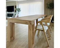 Uittrekbare Eettafel HomeByNicole EasyMax – Consoletafel Uitschuifbaar tot 12 Personen – Verstelbare Eettafel 45-305 cm – Ruimtebesparend Ontwerp – Rustiek Eiken – Made in Italy – Multifunctionele Transformeertafel met Verlengstukken en Opberghouder