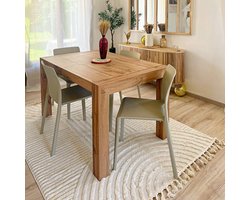 Uittrekbare Eettafel HomeByNicole Iacopo – Moderne Verstelbare Keukentafel 140-220 cm – Rustiek Eiken – 6 tot 10 Personen – Hoogwaardig Melamine Laminaat – Made in Italië