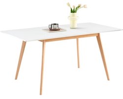 Uittrekbare eettafel in Scandinavisch design voor 4-6 personen