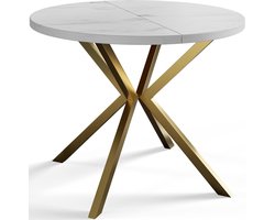 Uittrekbare Eettafel Loft Liten, Tafel 120-200 cm, Marmer