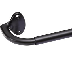 Uittrekbare gordijnroede voor verduisteringsgordijnen - verstelbaar 71-122 cm - zwart