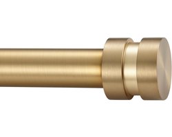 Uittrekbare gordijnroedes in warm goud zwart, 40,6-304 cm, 2,5 cm diameter