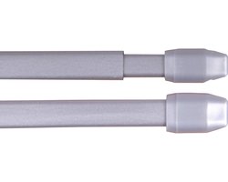 Uittrekbare Gordijnroedes Set van 2 voor Vitrages en Bistrogordijnen (60-90 cm)