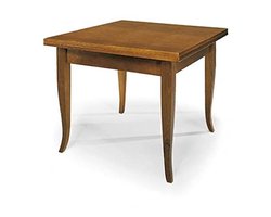 Uittrekbare Klaptafel tot 180 cm | Donker Populierenhout en Sabelpoten | Moderne Tafel Arte Povera